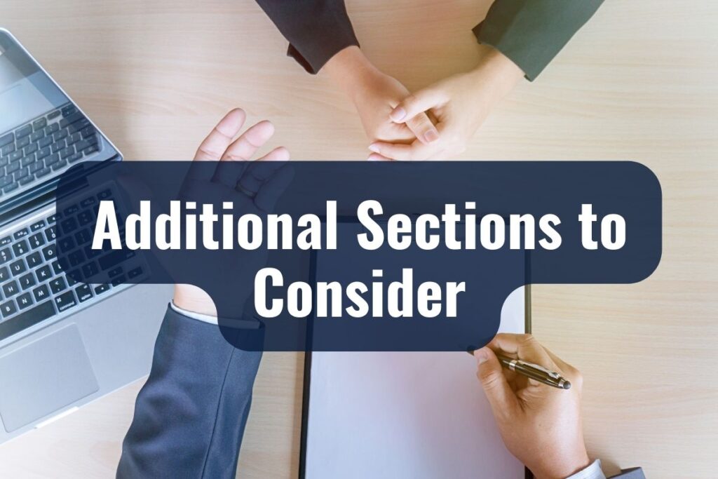 Additional Sections to Consider