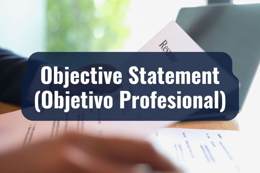 Objective Statement (Objetivo Profesional)